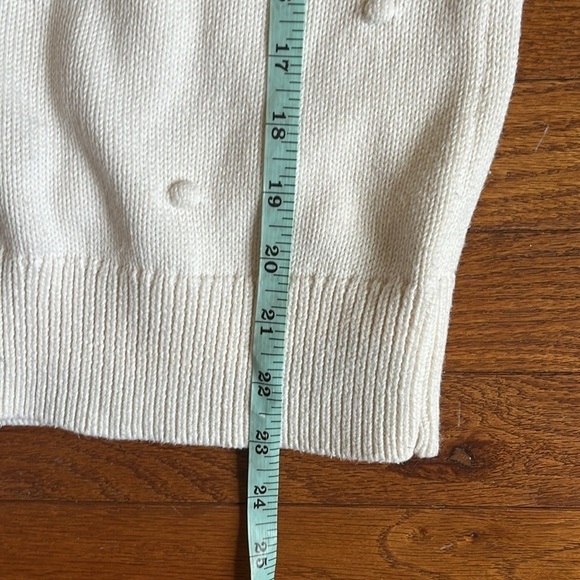 Gap | Bobble Stitch Crewneck Pullover Knit Sweater Ivory Frost Medium Cotton - Picture 8 of 8